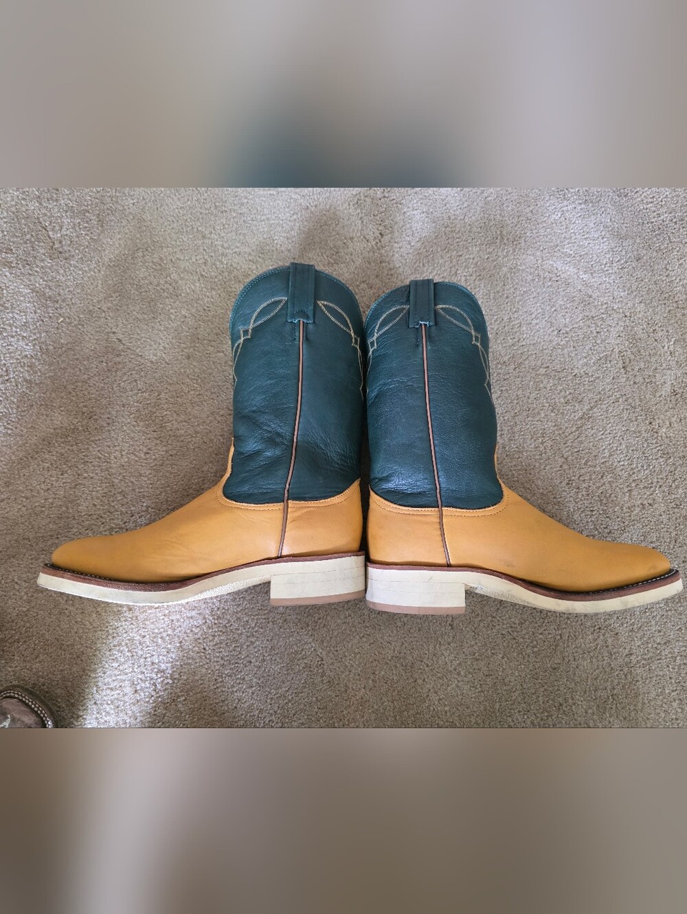 Nocona Boots | Yellow & Green | Leather | Size 8 | Guc - Picture 6 of 8